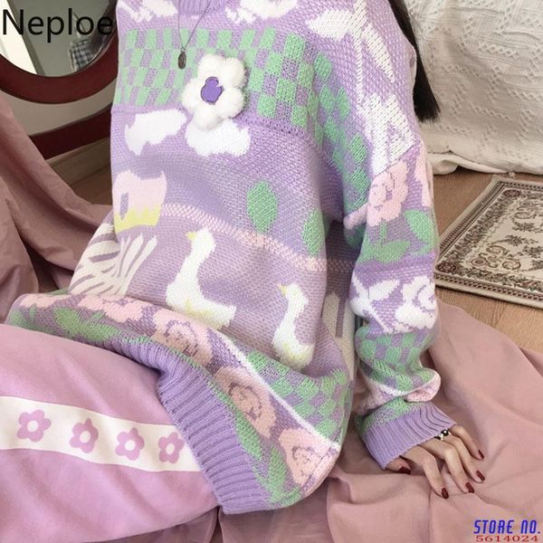 women's sweaters women and pullovers cartoon duck rose knitted 2021 autumn winter korean long sleeve o-neck pull 4d070, White;black
women's sweaters women and pullovers cartoon duck rose knitted 2021 autumn winter korean long sleeve o-neck pull 4d070, White;black