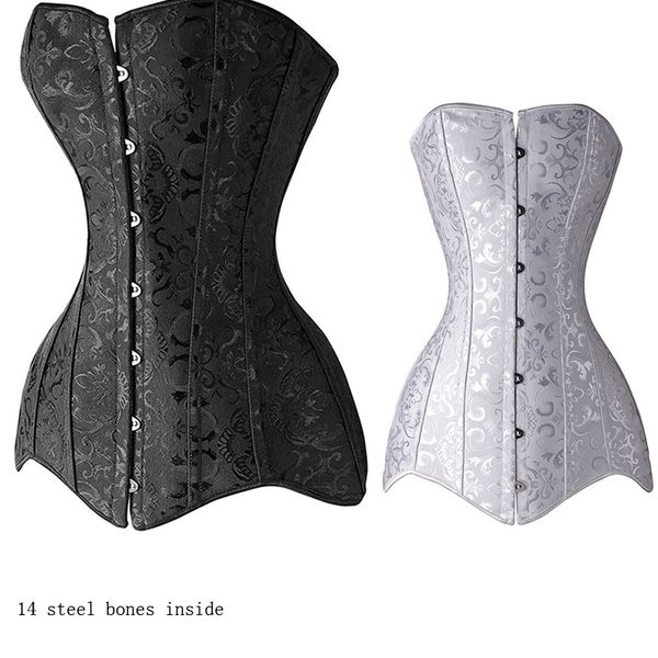 women corset 14 steel waist trainer underbust corset steampunk gothic clothing black corsets belt waist slimming corselet, Black;gray
women corset 14 steel waist trainer underbust corset steampunk gothic clothing black corsets belt waist slimming corselet, Black;gray