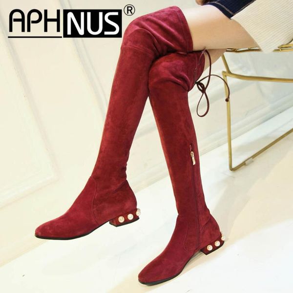 aphnus womens boots tall over the knee thigh high low mid heels pumps boots woman 2020 shoes for women new boot, Black
aphnus womens boots tall over the knee thigh high low mid heels pumps boots woman 2020 shoes for women new boot, Black