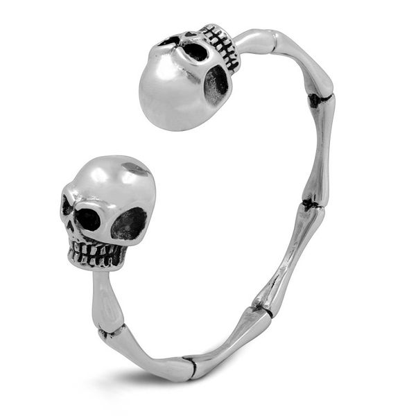 european and american exaggerated skull titanium steel skull men's large skull bamboo bracelet jewelry, Black
european and american exaggerated skull titanium steel skull men's large skull bamboo bracelet jewelry, Black