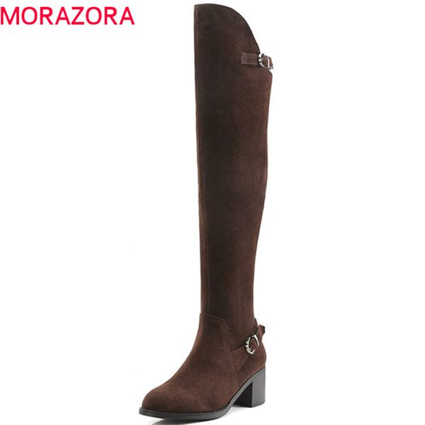 morazora 2020 suede leather over the knee boots women pointed toe autumn winter boots zipper fashion prom shoes, Black
morazora 2020 suede leather over the knee boots women pointed toe autumn winter boots zipper fashion prom shoes, Black