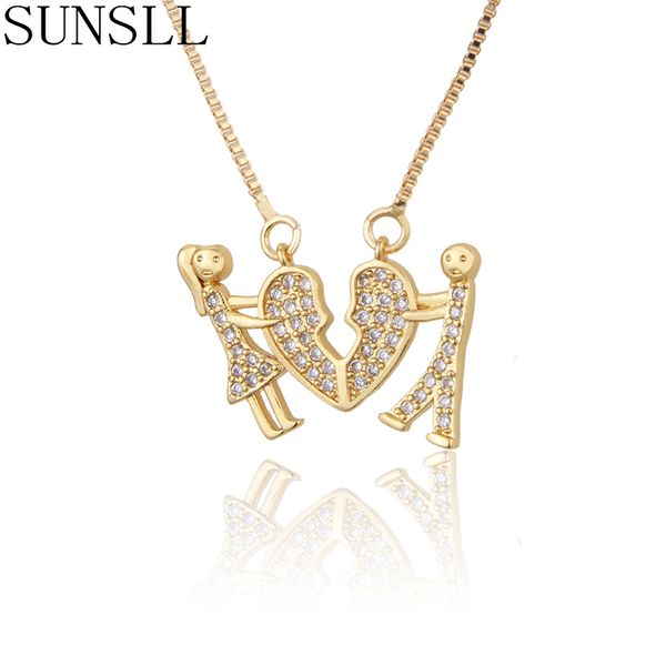 sunsll fashion broken heart pendant necklace women's jewelry gold white cubic zirconia copper necklace girl chain gift, Silver
sunsll fashion broken heart pendant necklace women's jewelry gold white cubic zirconia copper necklace girl chain gift, Silver