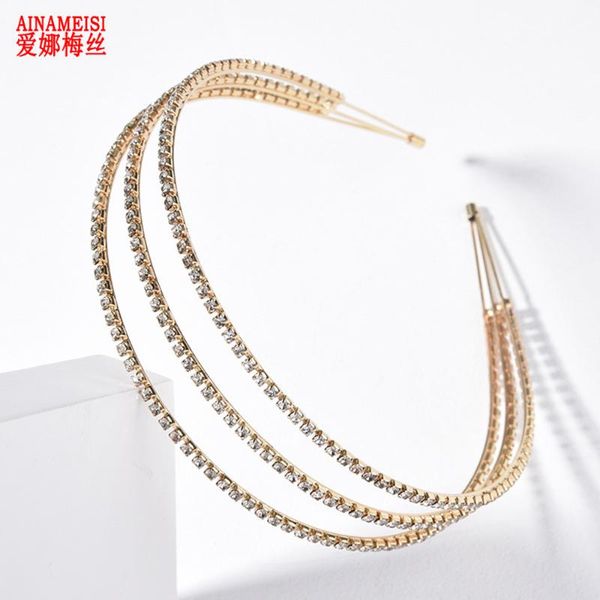 ainameisi simple three-layer japanese and korean rhinestone hair headband bride wedding dress banquet hair accessories jewelry, Golden;silver
ainameisi simple three-layer japanese and korean rhinestone hair headband bride wedding dress banquet hair accessories jewelry, Golden;silver