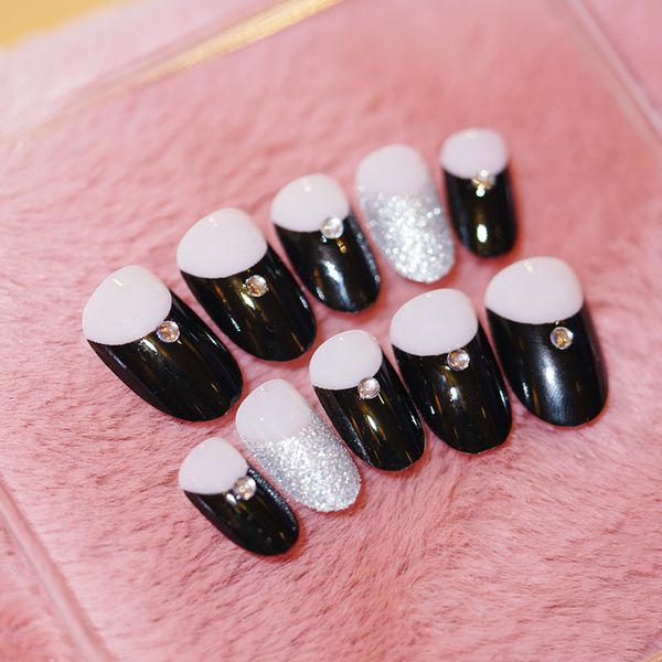 shiny black french fake nails glitter silver artificial nails 3d false with design fashion lady nail manicure tip z214, Red;gold
shiny black french fake nails glitter silver artificial nails 3d false with design fashion lady nail manicure tip z214, Red;gold