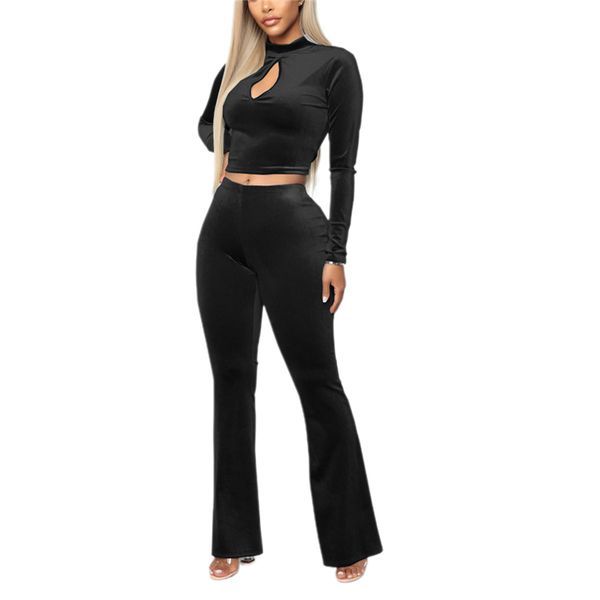 2020 fashion women velvet clothes outfit solid color long sleeve turtleneck long flared trousers suits autumn casual sets, Gray
2020 fashion women velvet clothes outfit solid color long sleeve turtleneck long flared trousers suits autumn casual sets, Gray