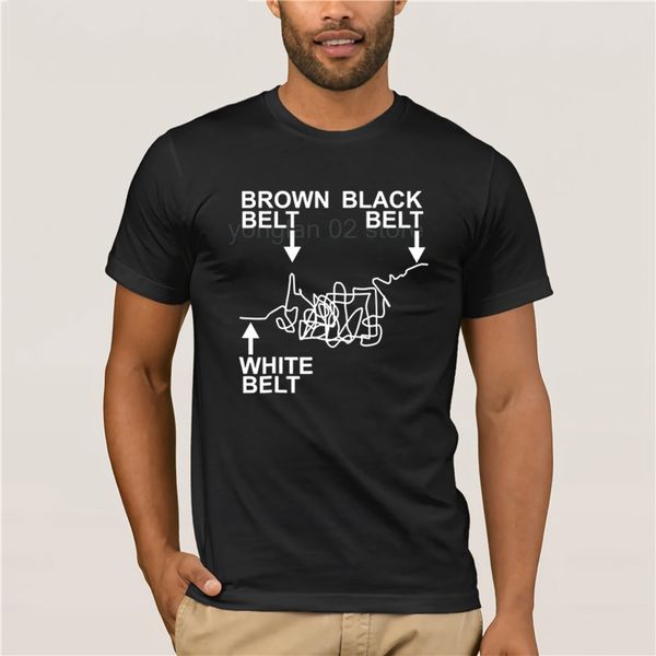 2019 fashion summer t shirt 100% cotton creative graphic funny white belt black belt judo karate t shirt