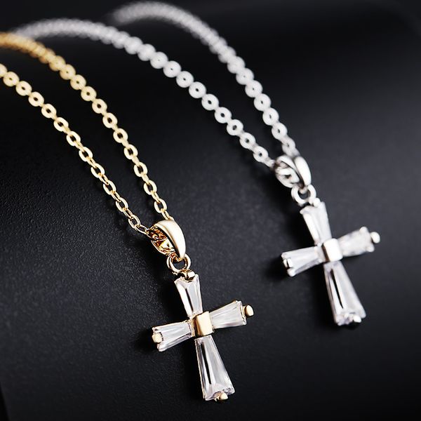 new lucky female cross necklaces pendants gold silver color link chain crystal necklace fashion jewelry gifts for women girls
new lucky female cross necklaces pendants gold silver color link chain crystal necklace fashion jewelry gifts for women girls