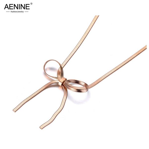 aenine original design titanium stainless steel love bowknot pendant jewelry rose gold chain & link necklaces for women an19109, Silver
aenine original design titanium stainless steel love bowknot pendant jewelry rose gold chain & link necklaces for women an19109, Silver