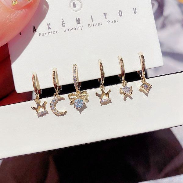 migga 6pcs mixed styles cubic zircon dangle earrings set gold color crystal bowknot crown earrings for women, Silver
migga 6pcs mixed styles cubic zircon dangle earrings set gold color crystal bowknot crown earrings for women, Silver