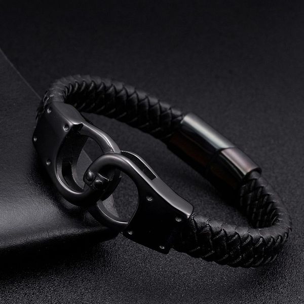 charm bracelets black genuine leather vintage braided cuff trendy handcuffs stainless steel men bangles sporty jewelry, Golden;silver
charm bracelets black genuine leather vintage braided cuff trendy handcuffs stainless steel men bangles sporty jewelry, Golden;silver