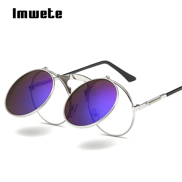 imwete vintage steampunk sunglasses men women round clamshell sun glasses shades retro steam punk sunglass mirror eyewear, White;black
imwete vintage steampunk sunglasses men women round clamshell sun glasses shades retro steam punk sunglass mirror eyewear, White;black
