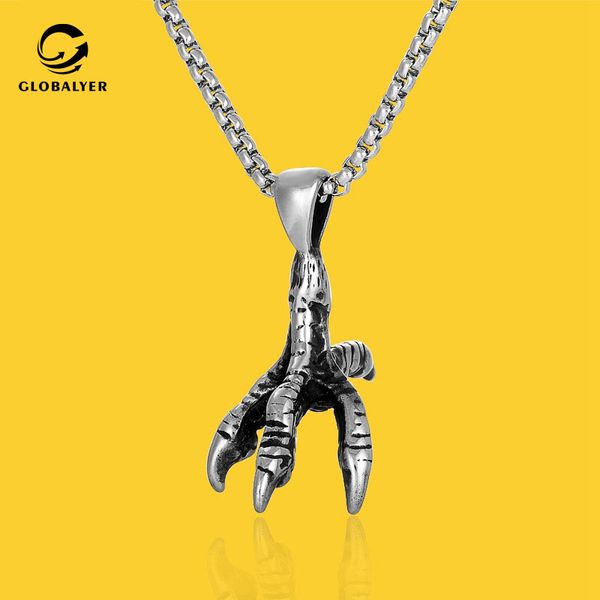 new factory direct sales punk style three-dimensional pendant eagle claw titanium steel necklace 223, Silver
new factory direct sales punk style three-dimensional pendant eagle claw titanium steel necklace 223, Silver