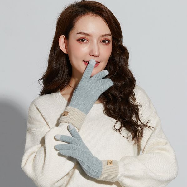 new women' knit winter gloves faux alpaca fiber knitted glove elastic touch screen skiing women autumn winter warm thick gloves, Blue;gray
new women' knit winter gloves faux alpaca fiber knitted glove elastic touch screen skiing women autumn winter warm thick gloves, Blue;gray
