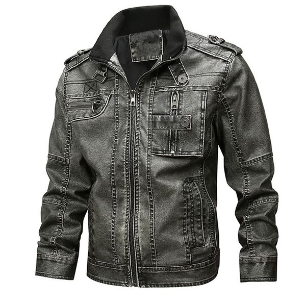 men's fur & faux fashion winter leather jacket men stand collar motorcycle washed retro european size mens coats, Black
men's fur & faux fashion winter leather jacket men stand collar motorcycle washed retro european size mens coats, Black