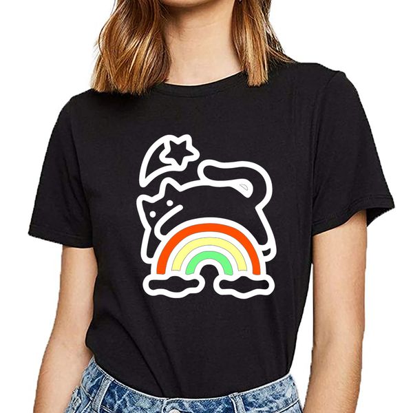 топы тенниски женщина радуги кошка basic black пользовательский женский tshirt
топы тенниски женщина радуги кошка basic black пользовательский женский tshirt