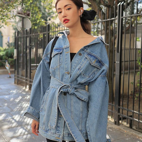 waist hugging loose stylish jeans jacket women vintage retro version young girl jean jacket autumn style denim jacket coat, Black;brown
waist hugging loose stylish jeans jacket women vintage retro version young girl jean jacket autumn style denim jacket coat, Black;brown