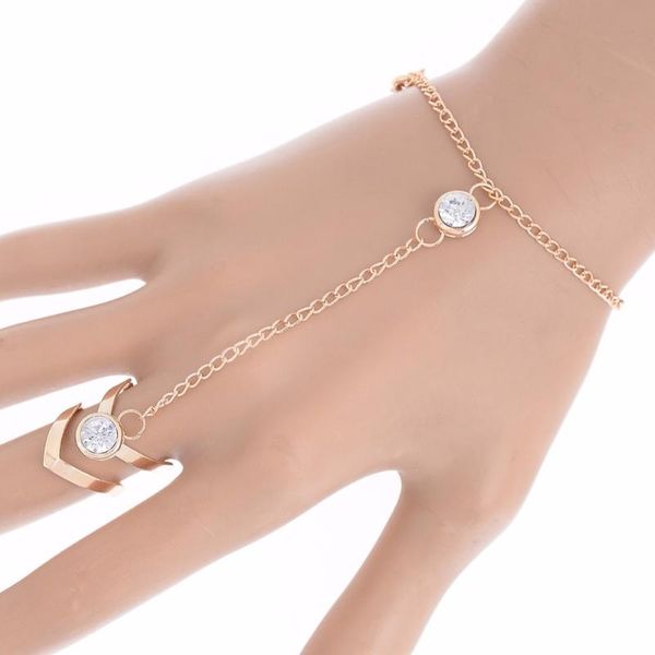 pinksee moda glitter rhinestone hand bracelet slave chain link finger ring gold new arrival charm jewelry for women, Black
pinksee moda glitter rhinestone hand bracelet slave chain link finger ring gold new arrival charm jewelry for women, Black