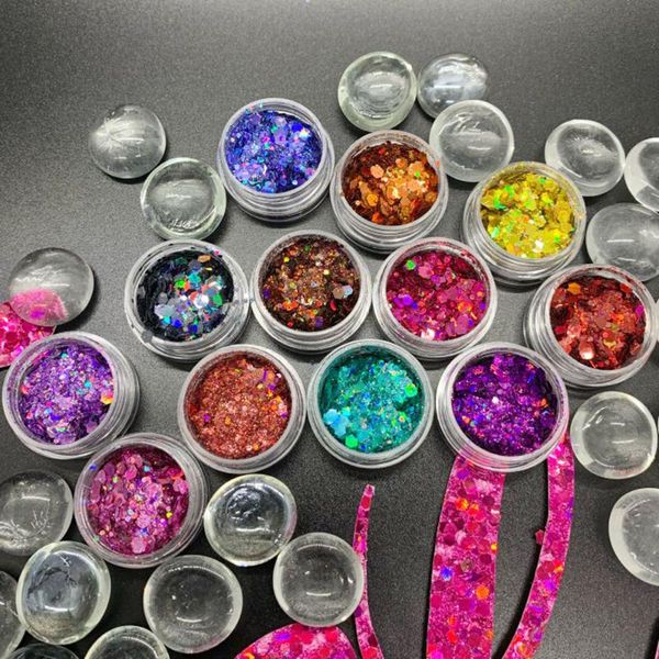 nail glitter 18/24 pots holographic mix chunky hex powder with high flash 0.2-3mm tumbler making art loose sequins re#74, Silver;gold
nail glitter 18/24 pots holographic mix chunky hex powder with high flash 0.2-3mm tumbler making art loose sequins re#74, Silver;gold