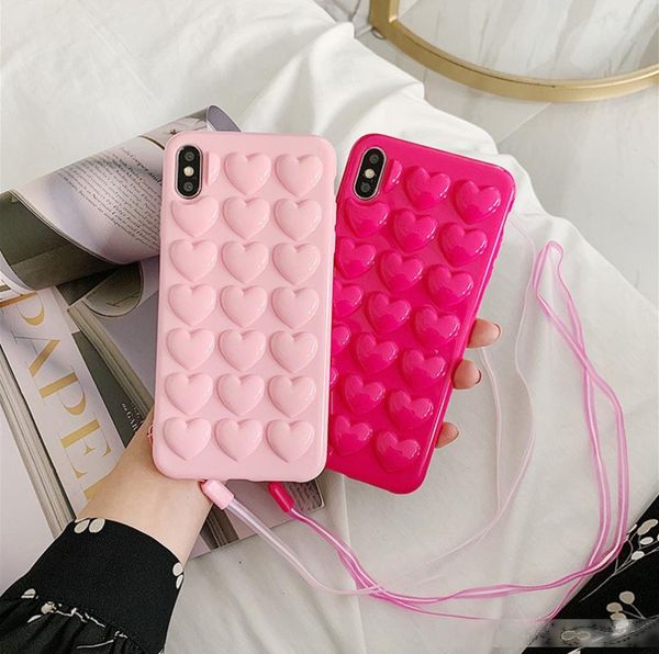 kowkaka 3d love heart candy phone case for iphone 11 pro max xs max xr xs x 6 6s 7 8 plus with silicone lanyard soft back cover
kowkaka 3d love heart candy phone case for iphone 11 pro max xs max xr xs x 6 6s 7 8 plus with silicone lanyard soft back cover