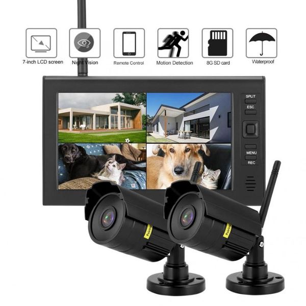 7 inch lcd wireless wifi 4ch security monitor system display+camera 2pcs ir cameras+tf card security ir camera
7 inch lcd wireless wifi 4ch security monitor system display+camera 2pcs ir cameras+tf card security ir camera