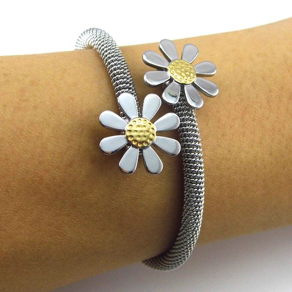 fashion women gold titanium steel plant sunflower clasp twisted cable wire bracelets cuff bangles jewelry, Black
fashion women gold titanium steel plant sunflower clasp twisted cable wire bracelets cuff bangles jewelry, Black
