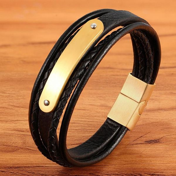 charm bracelets luxury curved design stainless steel accessories magnetic button braid multilayer genuine leather bracelet for men punk jewe, Golden;silver
charm bracelets luxury curved design stainless steel accessories magnetic button braid multilayer genuine leather bracelet for men punk jewe, Golden;silver