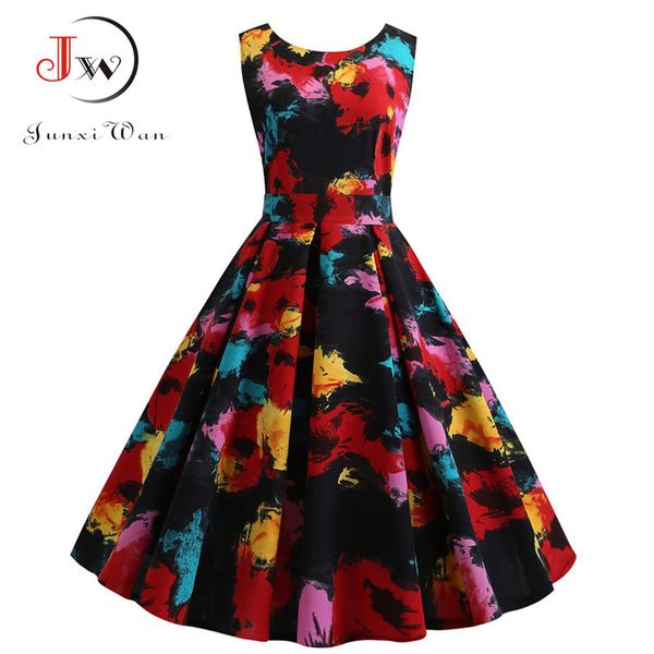 casual dresses women fashion sleeveless back v-neck summer dress robe floral print retro vintage big swing pinup party plus size, Black;gray
casual dresses women fashion sleeveless back v-neck summer dress robe floral print retro vintage big swing pinup party plus size, Black;gray