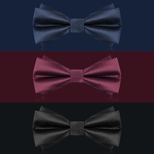 2020 new fashion men's bow ties for wedding double fabric twiil bowtie with boutonniere club banquet butterfly tie with gift box, Black;gray
2020 new fashion men's bow ties for wedding double fabric twiil bowtie with boutonniere club banquet butterfly tie with gift box, Black;gray