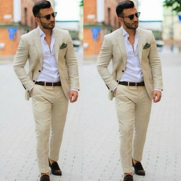 wedding suit for men 2020 ivory cotton linen summer beach suit groom tuxedos an custom blazer 2pcs jacket & pants, White;black
wedding suit for men 2020 ivory cotton linen summer beach suit groom tuxedos an custom blazer 2pcs jacket & pants, White;black