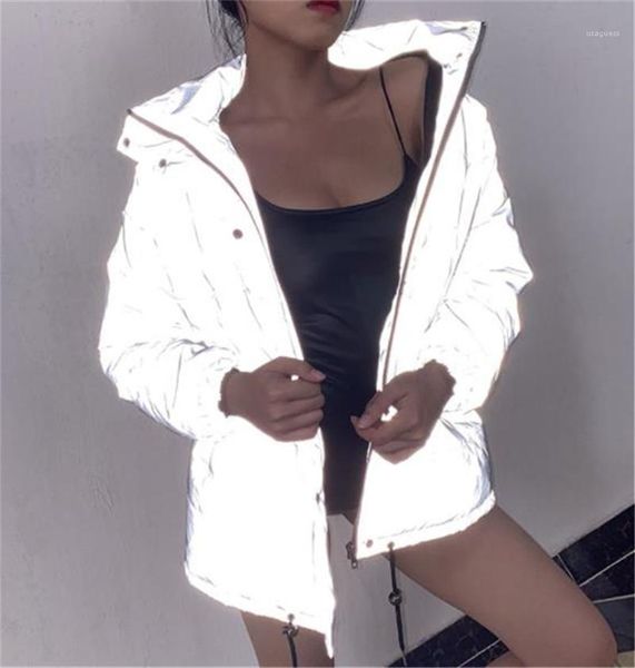 stand collar long sleeve loose thick jacket streetwear coat winter 20fw reflective gray oversized women jackets fashion, Black;brown
stand collar long sleeve loose thick jacket streetwear coat winter 20fw reflective gray oversized women jackets fashion, Black;brown