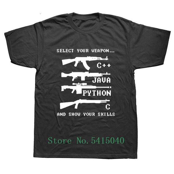 weelsgao программист t shirt выберите свое оружие geek смешные футболки мужская одежда летняя новизна мужские
weelsgao программист t shirt выберите свое оружие geek смешные футболки мужская одежда летняя новизна мужские