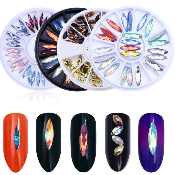 nail art decorations opal marquise rhinestone gold silver colorful flat sharp bottom resin 3d decoration in wheel 1 box, Silver;gold
nail art decorations opal marquise rhinestone gold silver colorful flat sharp bottom resin 3d decoration in wheel 1 box, Silver;gold