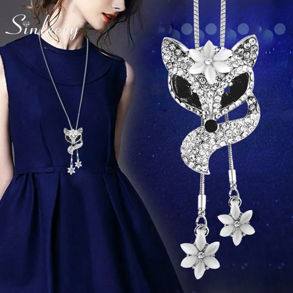 sinleery lovely rhinestone necklace adjusted double line opal flower pendant for women animal jewelry accessories my049 sso, Silver
sinleery lovely rhinestone necklace adjusted double line opal flower pendant for women animal jewelry accessories my049 sso, Silver