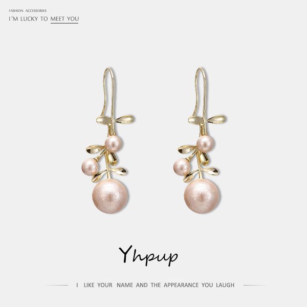 dangle & chandelier yhpup elegant korean imported imitation pearl earrings copper plant for women pendientes mujer accessories gift, Silver
dangle & chandelier yhpup elegant korean imported imitation pearl earrings copper plant for women pendientes mujer accessories gift, Silver