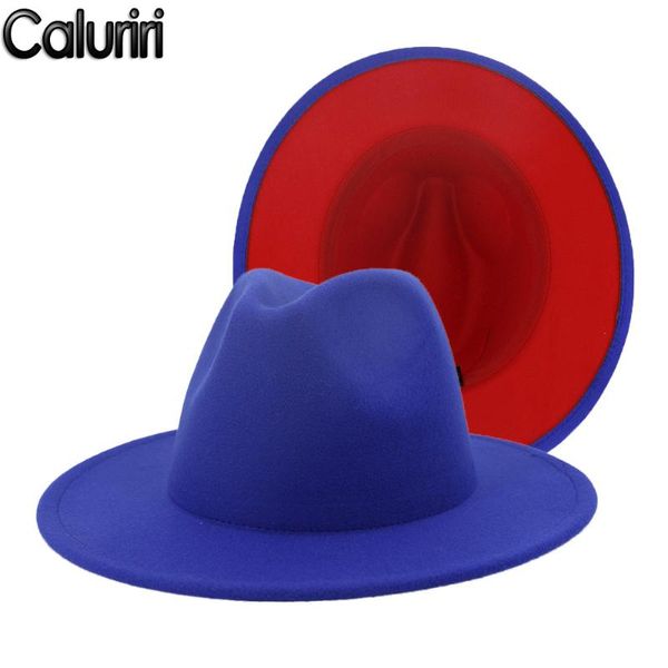 stingy brim hats caluriri women jazz hat couple flat double sided color matching ethnic style woolen felt fedora panama, Blue;gray
stingy brim hats caluriri women jazz hat couple flat double sided color matching ethnic style woolen felt fedora panama, Blue;gray