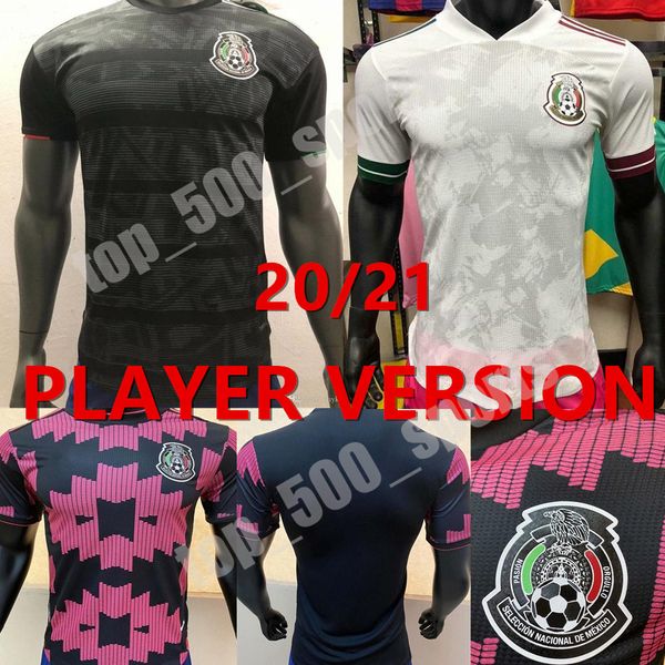 player version 20 21 mexico soccer jerseys home away h.lozano dos santos chicharito 2020 2021 pink black men football uniform shirts, Black;yellow
player version 20 21 mexico soccer jerseys home away h.lozano dos santos chicharito 2020 2021 pink black men football uniform shirts, Black;yellow