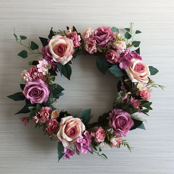 european simulation of large rose wreath silk flower simulation door decoration lintel flower decoration wreath home wedding
european simulation of large rose wreath silk flower simulation door decoration lintel flower decoration wreath home wedding