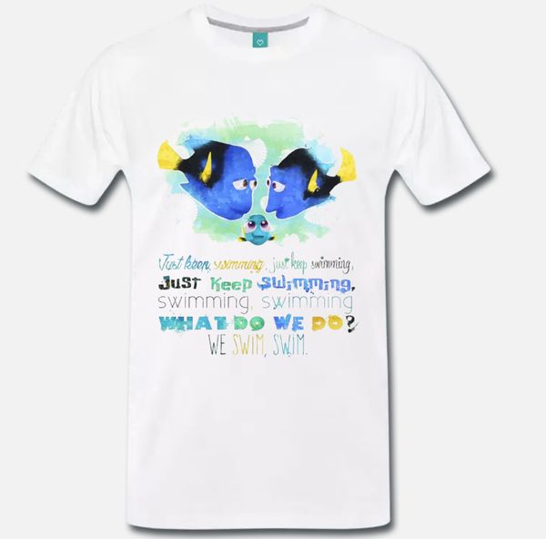 t-shirt alla ricerca di nemo - dory - frase citazione favola s-m-l-xl-2xl-3xl