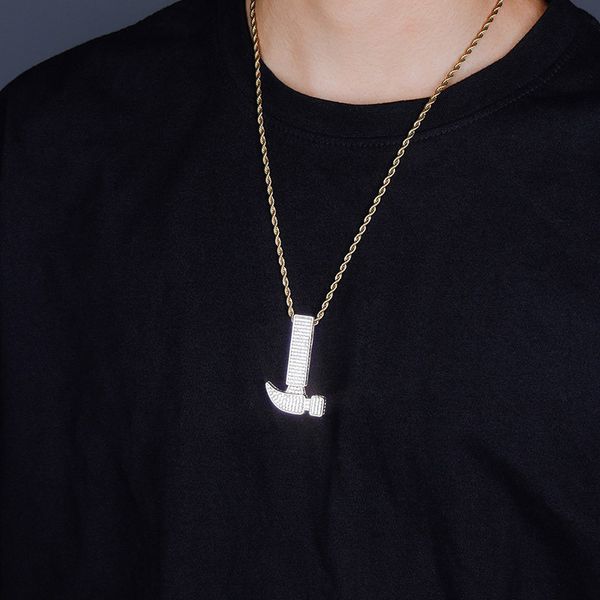 pendant necklaces arrival metal hammer with crystal hip hop fashion rock long necklace for men, Silver
pendant necklaces arrival metal hammer with crystal hip hop fashion rock long necklace for men, Silver