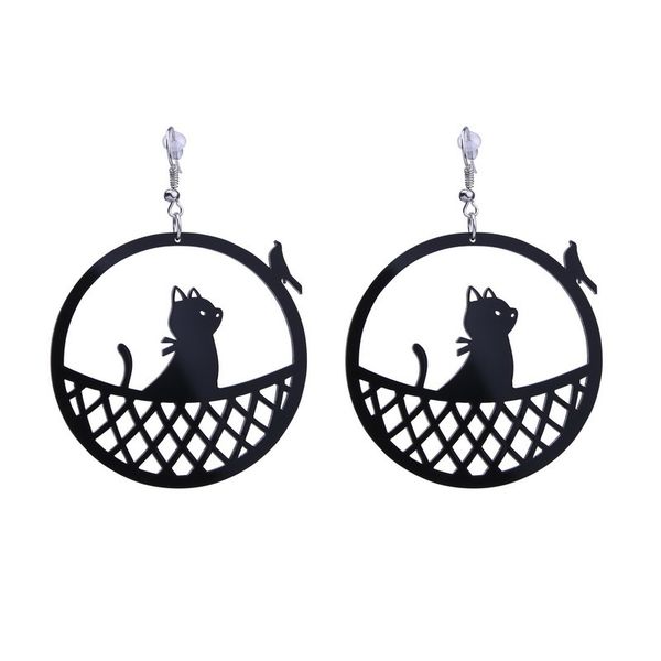 dangle & chandelier vintage round basket cute kittens earrings for girl women fashion geometric black acrylic 2021 trendy jewelry e19030, Silver
dangle & chandelier vintage round basket cute kittens earrings for girl women fashion geometric black acrylic 2021 trendy jewelry e19030, Silver