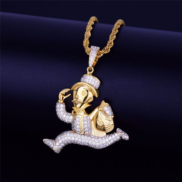 pendant necklaces iced out running man wallet necklace full clear cubic zircon hip hop rock jewelry for men party, Silver
pendant necklaces iced out running man wallet necklace full clear cubic zircon hip hop rock jewelry for men party, Silver