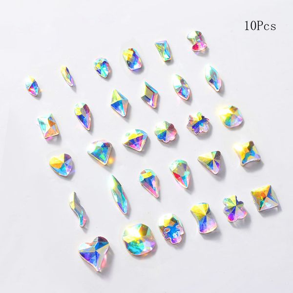 nail art decorations 10pcs/pack crystal clear ab non fix flatback rhinestones glass for nails 3d gems, Silver;gold
nail art decorations 10pcs/pack crystal clear ab non fix flatback rhinestones glass for nails 3d gems, Silver;gold