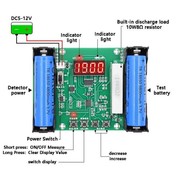 replacement parts & accessories xh-m240 18650 lithium battery capacity tester mah mwh digital discharge electronic load battery monitor
replacement parts & accessories xh-m240 18650 lithium battery capacity tester mah mwh digital discharge electronic load battery monitor