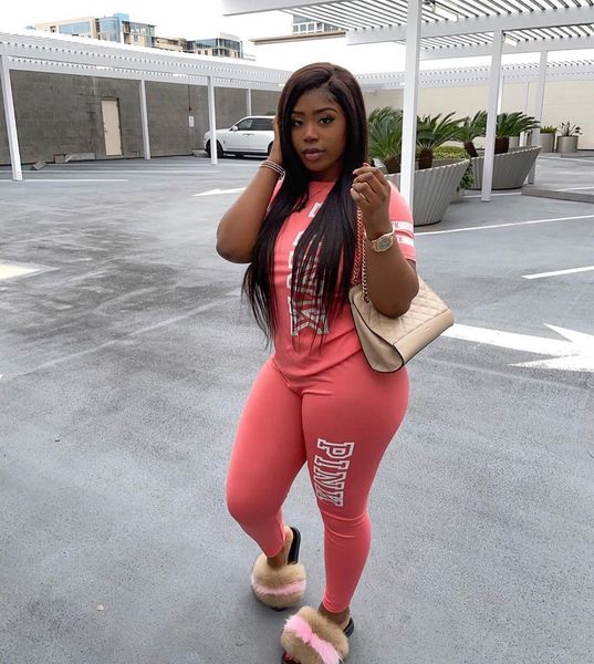 women casual 2 piece outfis letter print short sleeve contrast line with solid leggings pants set sportwear yoga, White
women casual 2 piece outfis letter print short sleeve contrast line with solid leggings pants set sportwear yoga, White