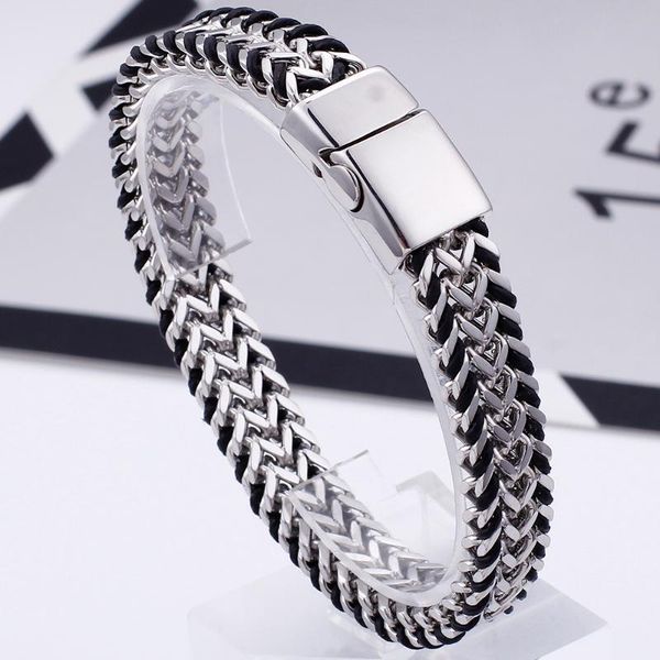 11mm wide 316l stainless steel & genuine leather wrap bracelet men magnet clasp friendship mens bracelets man bracelet homme new, Golden;silver
11mm wide 316l stainless steel & genuine leather wrap bracelet men magnet clasp friendship mens bracelets man bracelet homme new, Golden;silver