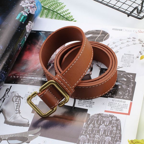 new square buckle belt simple vintage students waistband adjust fashion casual no-hole cummerbunds, Black;brown
new square buckle belt simple vintage students waistband adjust fashion casual no-hole cummerbunds, Black;brown