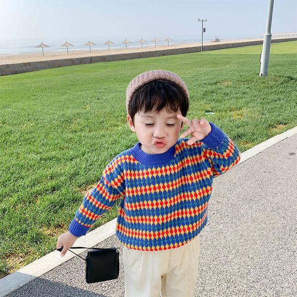 1-6 years old vintage striped kids baby sweaters 2020 new autumn winter pullover knitted toddler boys girls sweater outwear, Blue
1-6 years old vintage striped kids baby sweaters 2020 new autumn winter pullover knitted toddler boys girls sweater outwear, Blue