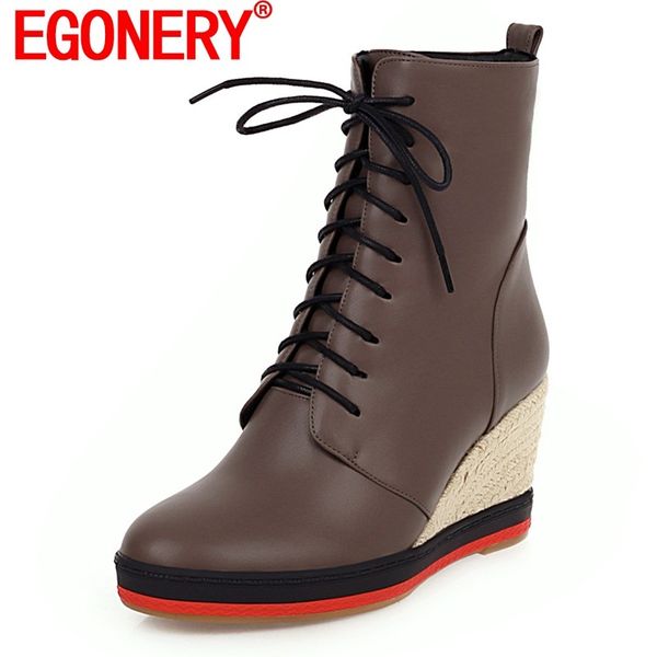 boots egonery women fashion ankle 2021 winter come round toe platfrom high heels wedges shoes laced up zipper booties, Black
boots egonery women fashion ankle 2021 winter come round toe platfrom high heels wedges shoes laced up zipper booties, Black