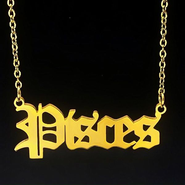 pretty letter necklace for women stainless steel old english necklace gold chain choker nameplate boho bff jewelry, Silver
pretty letter necklace for women stainless steel old english necklace gold chain choker nameplate boho bff jewelry, Silver