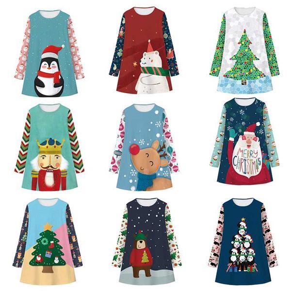 9-12y 2020 new kids dress for girls christmas print round neck long sleeve a-line santa claus dress children clothes party, Red;yellow
9-12y 2020 new kids dress for girls christmas print round neck long sleeve a-line santa claus dress children clothes party, Red;yellow